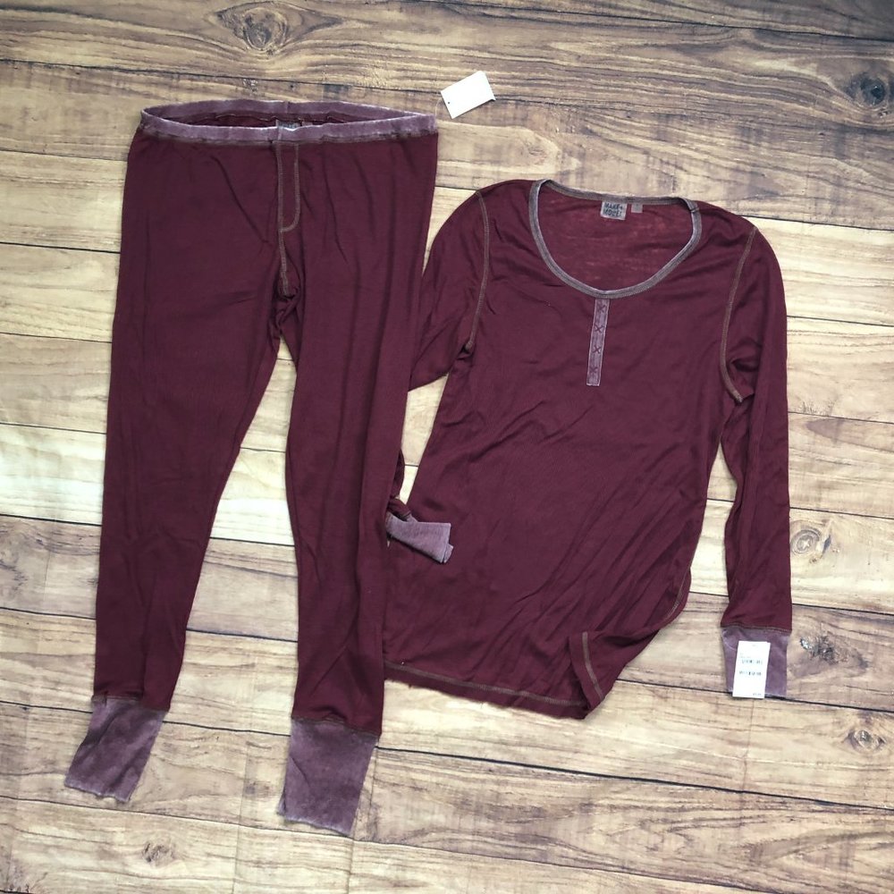 MAKE + MODEL LONG Sleeves Thermal Pajama set Nordstrom - Picture 8 of 8